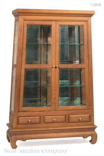 Contemporary Teak Vitrine