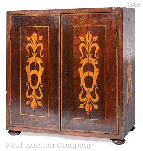 Italian Marquetry Collector's Cabinet