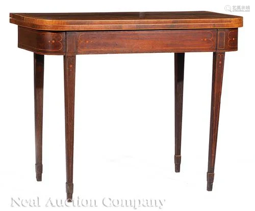 George III Rosewood, Inlaid Satinwood Games Table