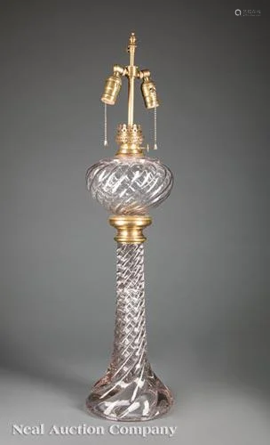 Baccarat-Style Glass Banquet Lamp