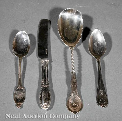 Group of American Coin Silver Flatware