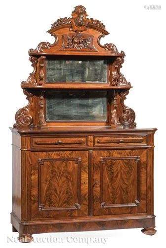 Renaissance Revival Carved Mahogany Server