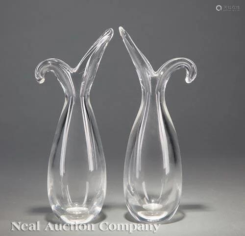 Pair of Steuben Glass 