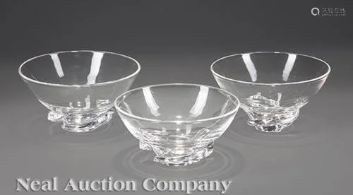 Three Steuben Glass 
