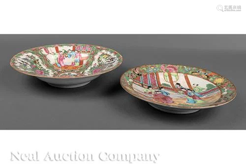 Two Chinese Export Famille Rose Porcelain Bowls