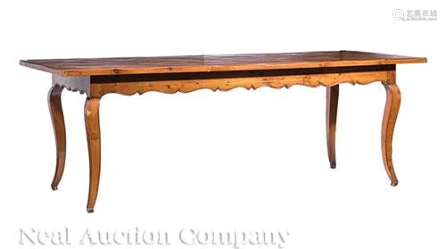 French Provincial Fruitwood Harvest Table