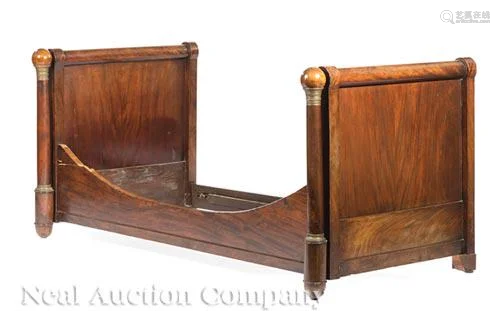 Bronze-Mounted Mahogany Lit en Bateau