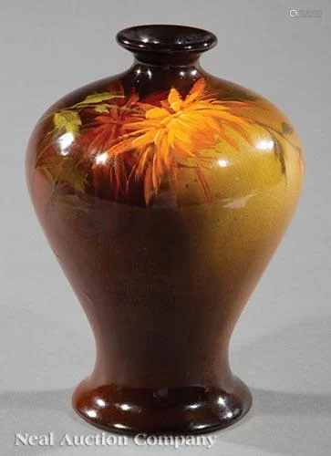 J.B. Owens Bronze Glazed Art Pottery Vase