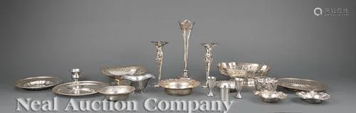 American Sterling Silver Reticulated Footed Bowls