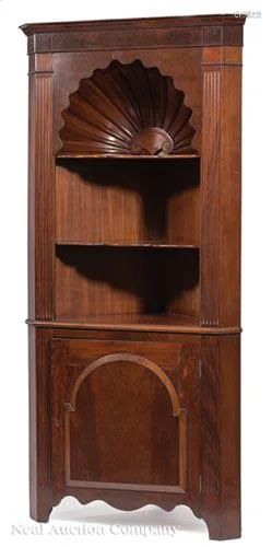 Carved Mahogany Corner Cabinet