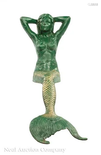 Decorative Cast Iron Garden Figure of a Marmaid