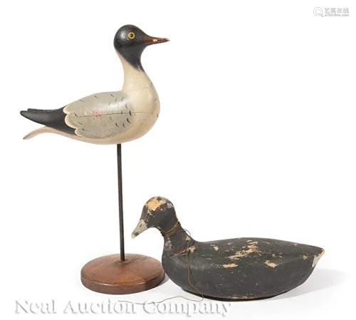 Two Louisiana Carved Wood Decoys