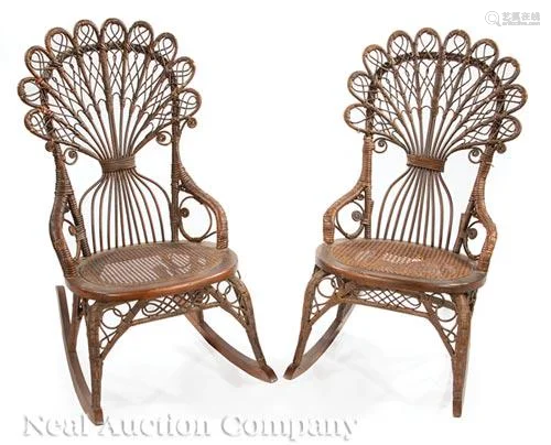 Pair of Wicker Rocking Chairs