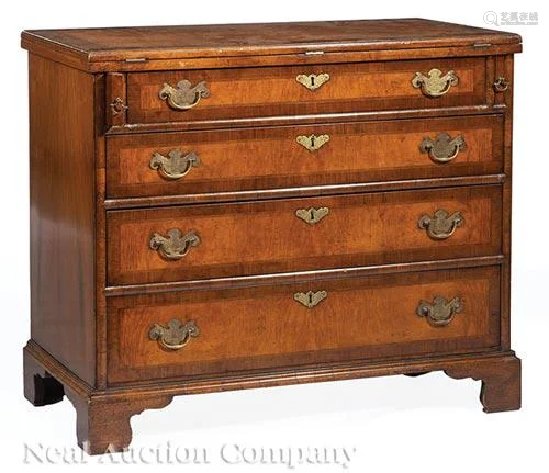 Antique Georgian Inlaid Walnut Bachelor's Chest