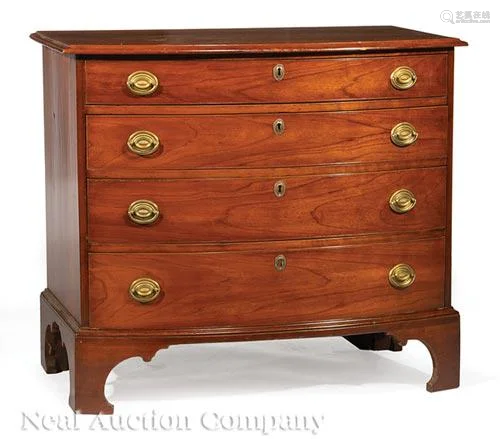 Antique George III-Style Mahogany Bowfront Chest