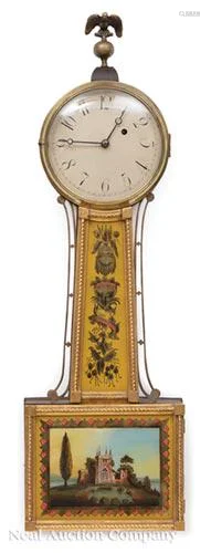 American Mahogany Banjo Clock