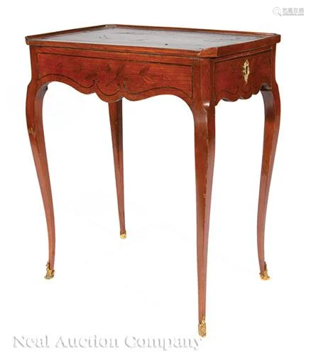 Louis XV-Style Fruitwood Side Table