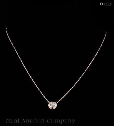 14 kt. Yellow Gold and Diamond Pendant & Chain