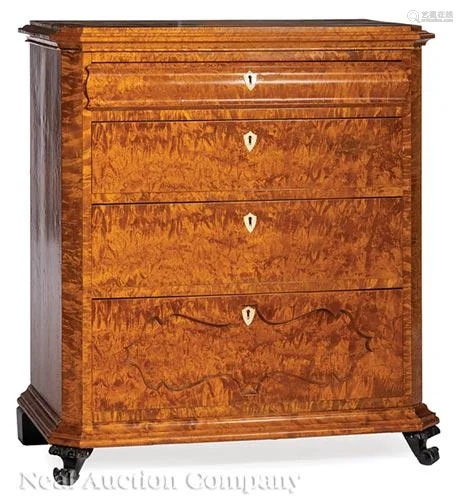 Antique Biedermeier Maple Chest of Drawers