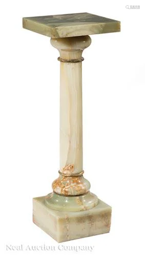 Continental Bronze-Mounted Onyx Pedestal