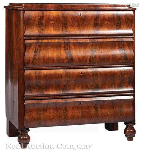 Continental Figured Mahogany Chest of Drawers