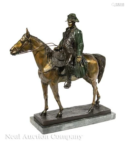 Bronze Figural Group of Napoleon on Horseback