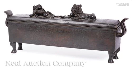Chinese Bronze Covered Box