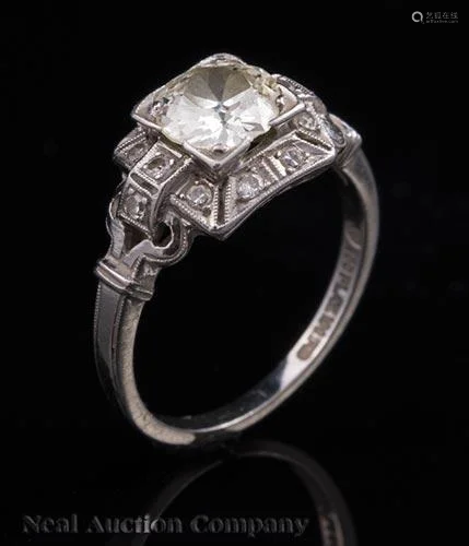 Platinum and Diamond Solitaire Ring