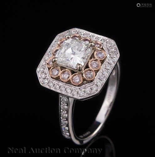 18 kt. White and Rose Gold and Diamond