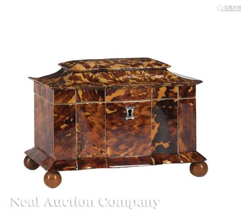 George III Tortoiseshell Tea Caddy