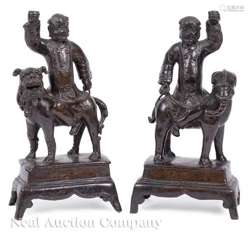 Pair of Chinese Bronze Figurals of Foreigners