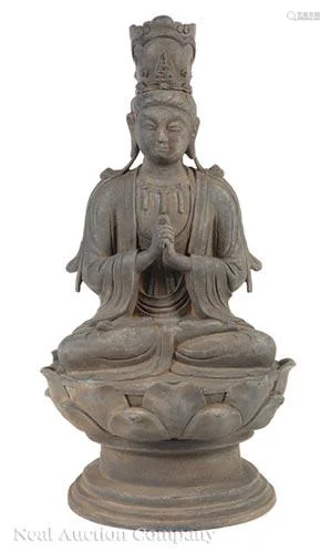 Chinese Bronze Figure of Guanyin
