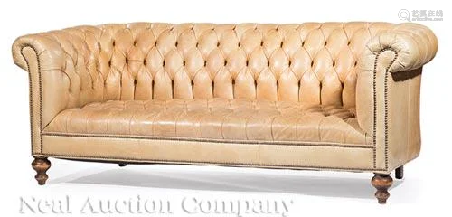 Ralph Lauren Leather Chesterfield Sofa