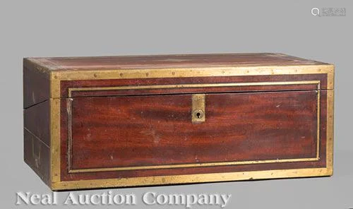 Regency Brass-Bound Mahogany Lap Desk