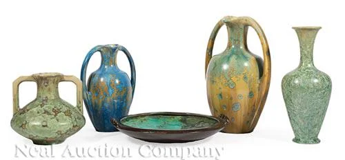 French Art Nouveau Pierrefonds Ceramic Pieces