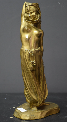 Charles Felix Gir (1883-1941). Orientalist gilt bronze.