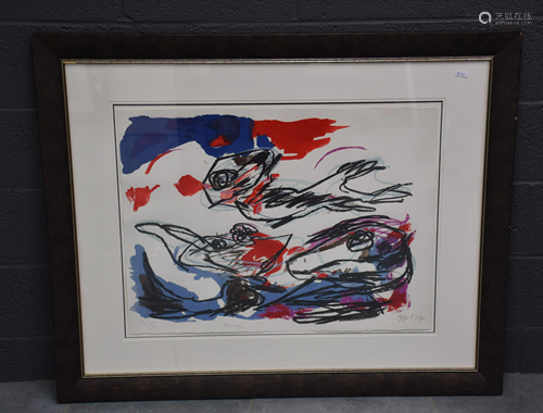 Karel Appel. Horse lithograph 