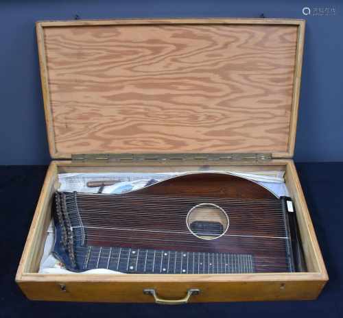 Zither late 19th century. Labeled Friedrich August