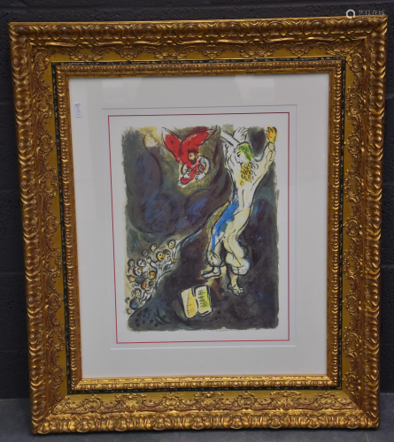 Marc Chagall (1887 - 1985). Signed lithograph. 52 x 40