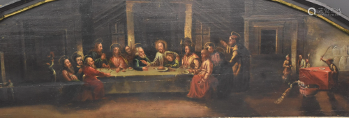 The Last Supper. Astonishing 17th century oil on panel