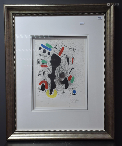 Miro (1893 - 1983). Abstraction. Lithograph numbered