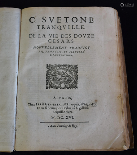 Old book. Suetone. 