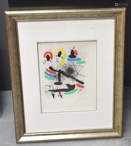 Miro (1893 - 1983). Abstraction. Lithograph numbered