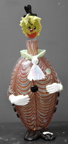 1 Anthropomorphic decanter in Murano. Ht 40 cm.