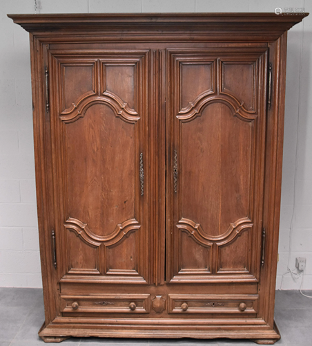 Rustic oak cabinet in Louis XIV style from the 18th