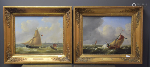 Louis Charles Verboeckhoven (1802 - 1889). Pair of