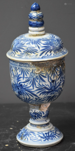 17th century Chinese porcelain shaped piece. From a