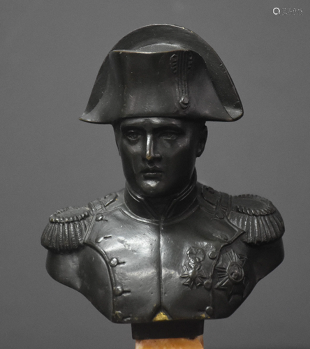 Bronze bust representing Napoleon Bonaparte on his