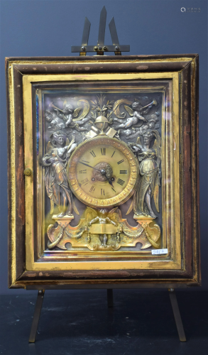 Easel Clock. English clock on original easel, dial