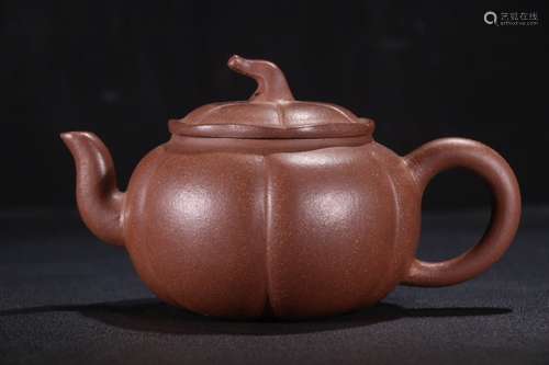 A Chinese Zisha Teapot With Fruit Shape